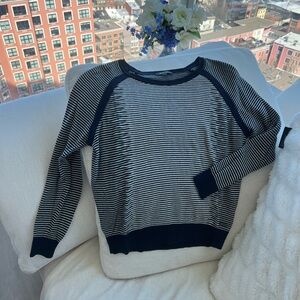 Striped Navy and White Sweater